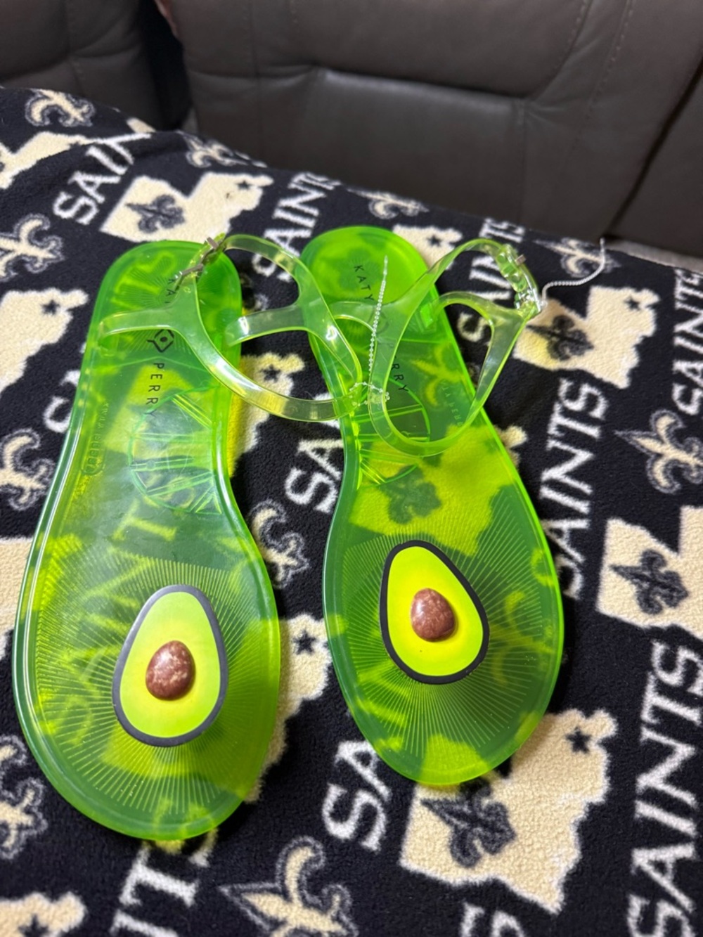 Katy Perry "The Geli" Avocado Jelly Sandals - Green - Size 11
